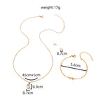 Set of 3 Copper Micro-Set Zircon Jewelry
