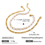 Stainless Steel Glass Pearl Ankle Bracelet
