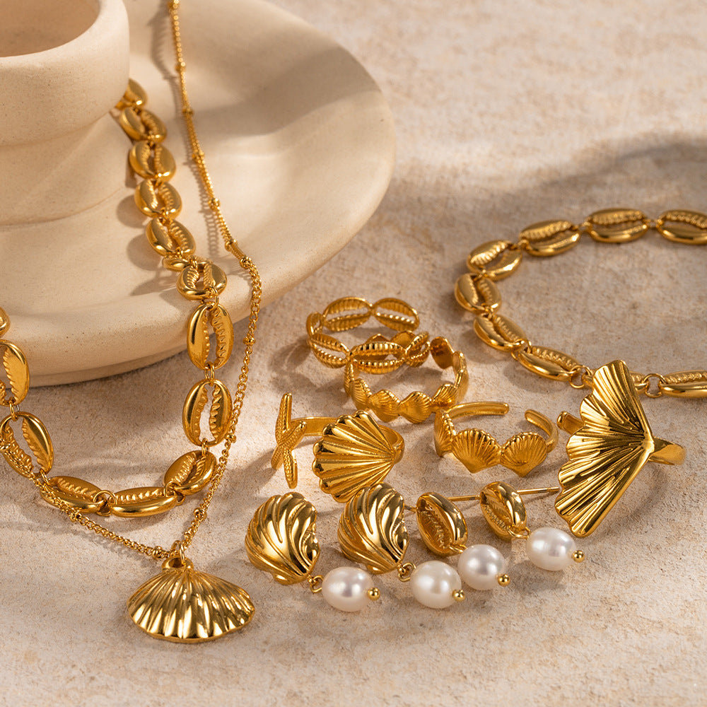 Versatile Seashell And Ocean Elements